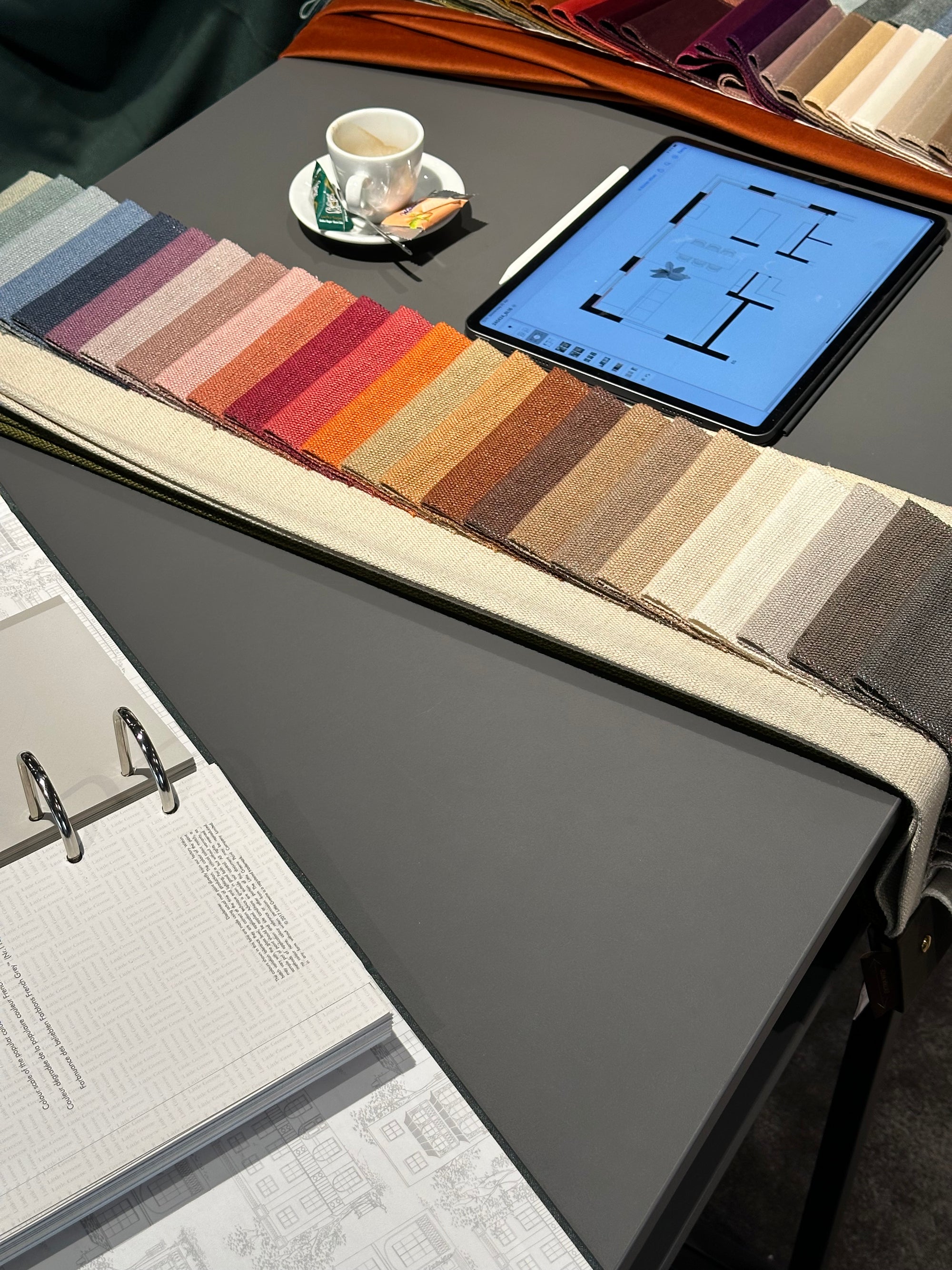 Stoffe Bemusterung Moodboard